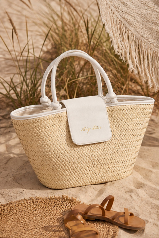 Sac tressé Big Star RR574214 en sable-blanc