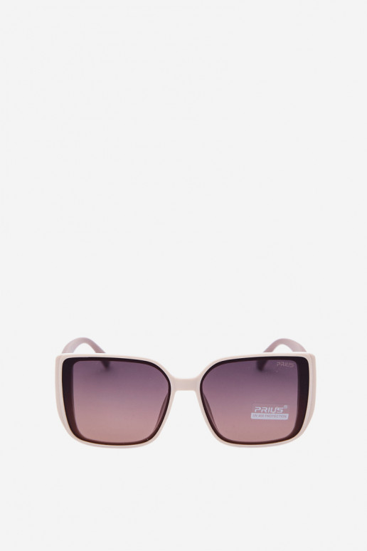 Lunettes de soleil avec des détails décoratifs en couleur sable