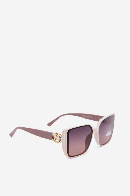 Lunettes de soleil avec des détails décoratifs en couleur sable