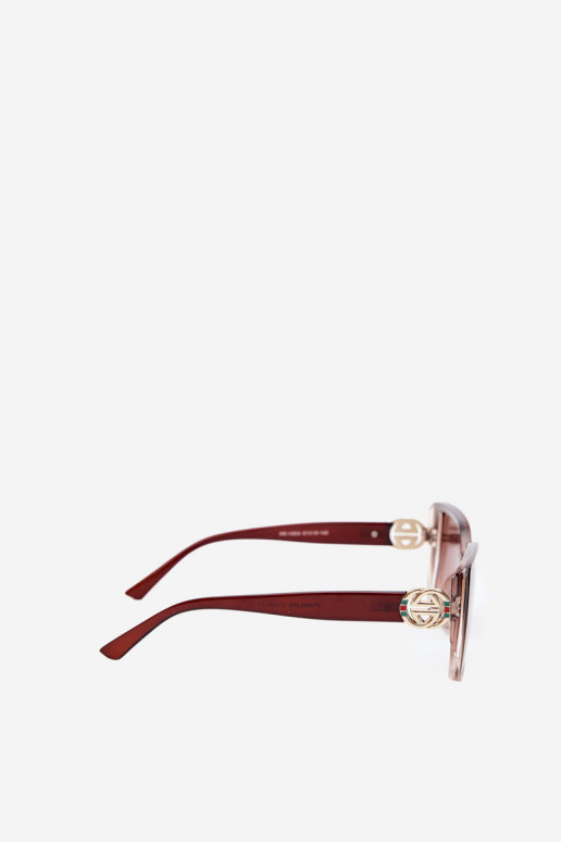 Lunettes de soleil avec des détails décoratifs en couleur marron