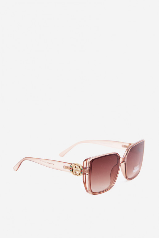 Lunettes de soleil avec des détails décoratifs en couleur rose