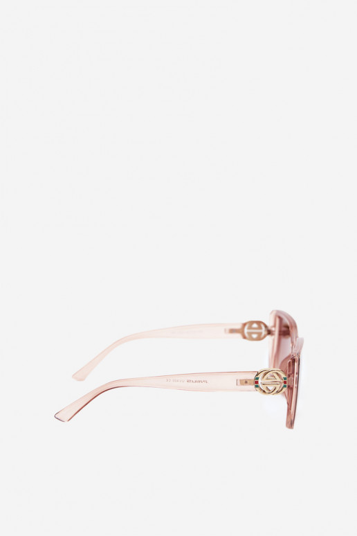 Lunettes de soleil avec des détails décoratifs en couleur rose
