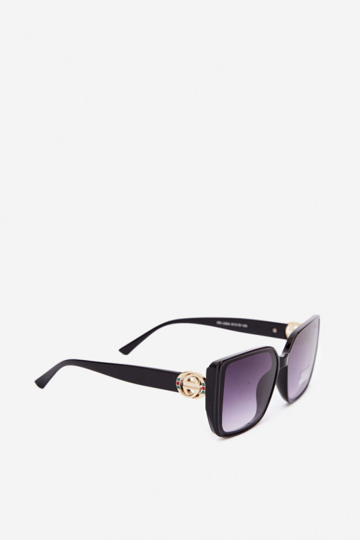 Lunettes de soleil avec des détails décoratifs en couleur noire