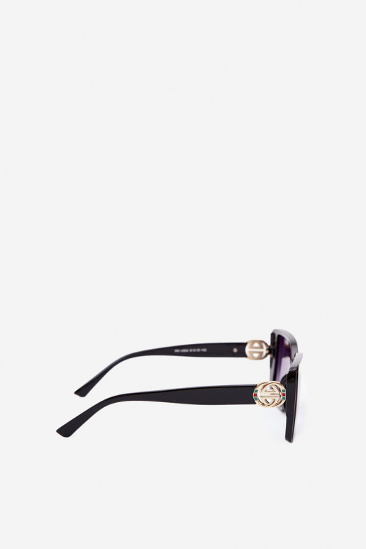 Lunettes de soleil avec des détails décoratifs en couleur noire