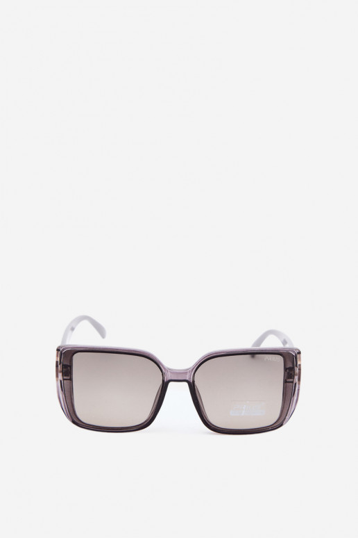 Lunettes de soleil avec des détails décoratifs en couleur grise