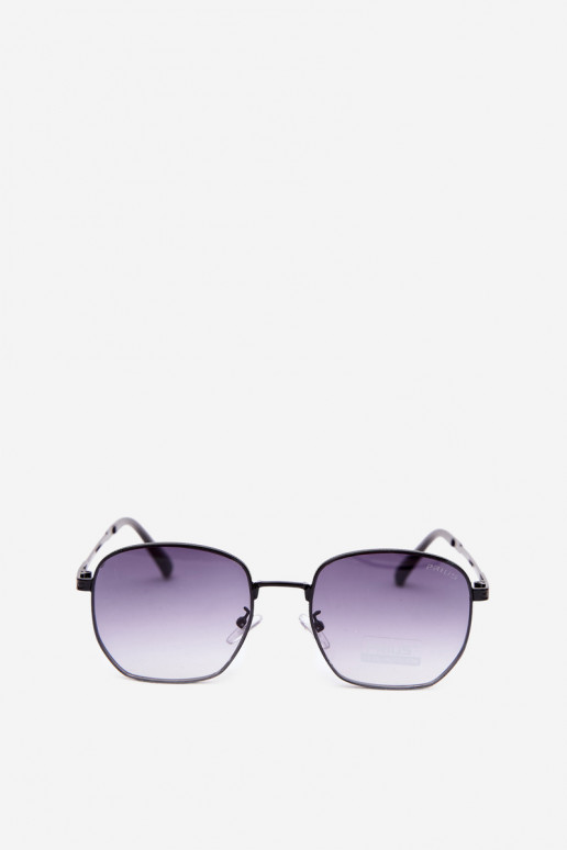 Lunettes de soleil avec monture fine UV 400 en couleur noire