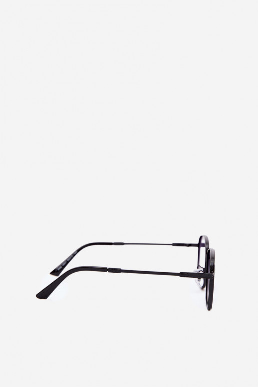 Lunettes de soleil avec monture fine UV 400 en couleur noire