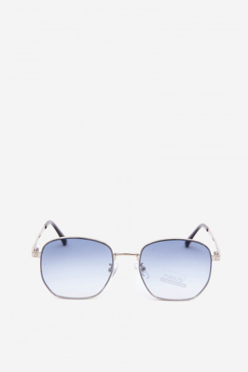 Lunettes de soleil avec monture fine UV 400 en couleur bleue 2