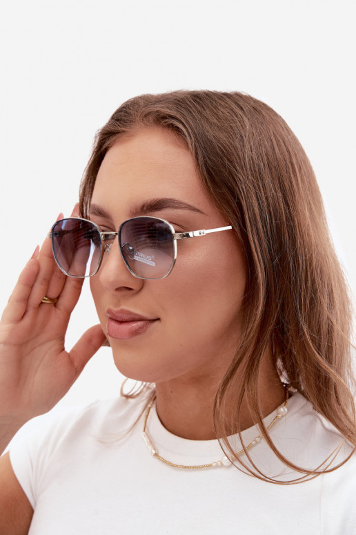 Lunettes de soleil avec monture fine UV 400 en couleur bleue