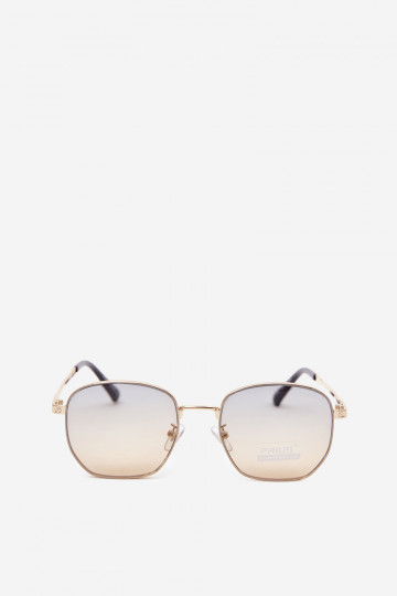 Lunettes de soleil avec monture fine UV 400 en couleur jaune 2