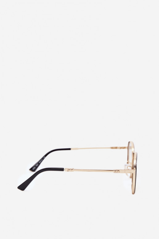 Lunettes de soleil avec monture fine UV 400 en couleur jaune