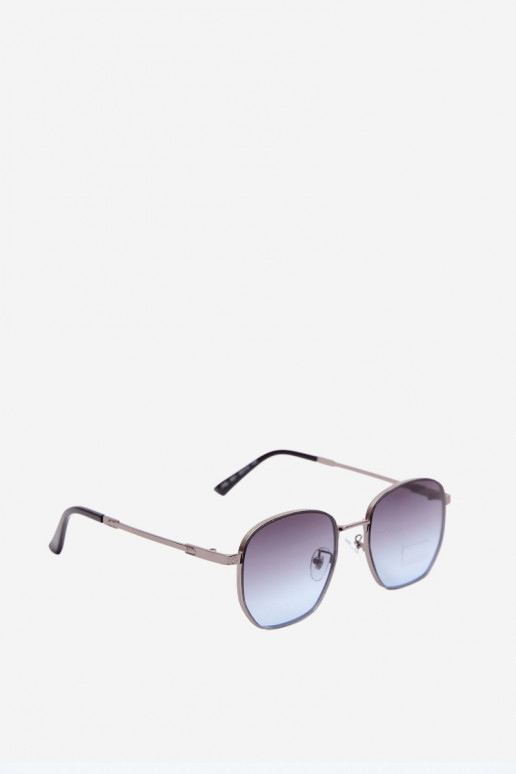 Lunettes de soleil avec monture fine UV 400 en couleur bleu foncé