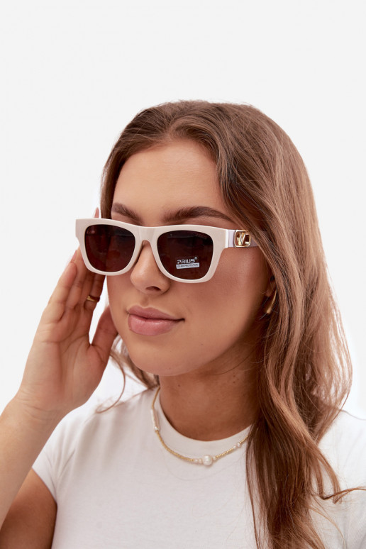 Lunettes de soleil pour femmes avec filtre UV en couleur sable
