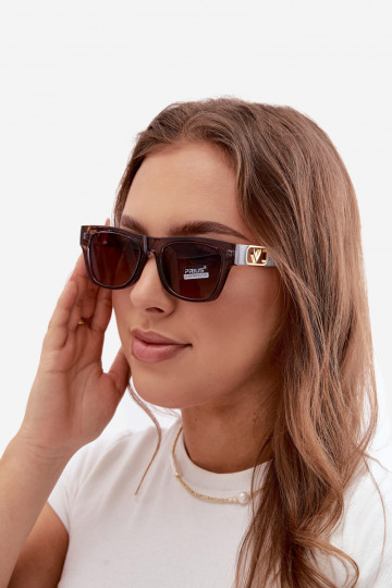 Lunettes de soleil pour femmes avec filtre UV en couleur grise