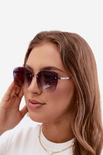 Lunettes de soleil sans monture avec filtre UV 400 en couleur noire