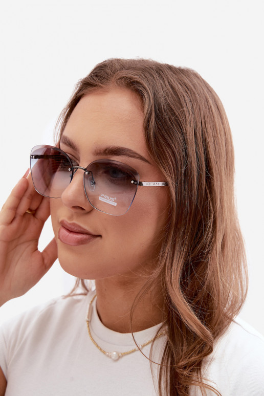 Lunettes de soleil sans monture avec filtre UV 400 en couleur bleue