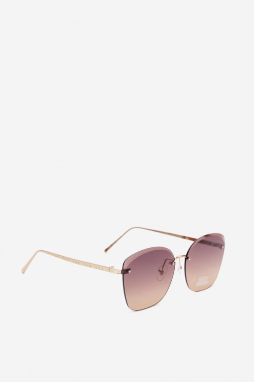 Lunettes de soleil sans monture avec filtre UV 400 en couleur marron
