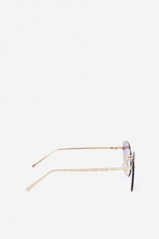 Lunettes de soleil sans monture avec filtre UV 400 couleur marron foncé