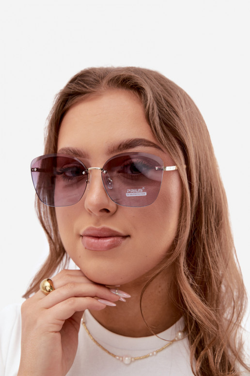 Lunettes de soleil sans monture avec filtre UV 400 couleur violette