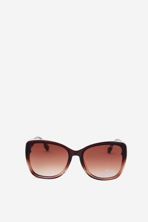 Lunettes de soleil femme style œil de chat marron