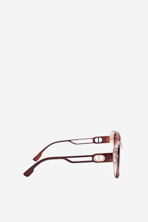 Lunettes de soleil femme style œil de chat marron