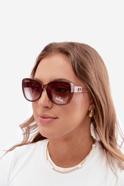 Lunettes de soleil femme style œil de chat rose