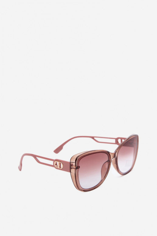 Lunettes de soleil femme style œil de chat rose