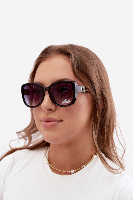 Lunettes de soleil femme style œil de chat noir
