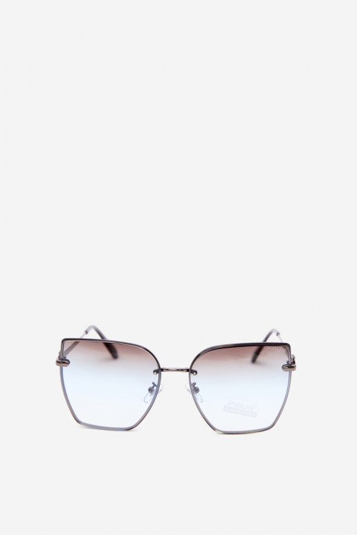 Lunettes de soleil sans monture style œil de chat avec filtre UV 400 bleu