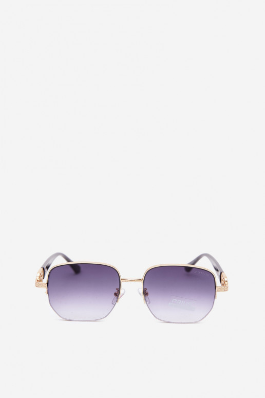 Lunettes de soleil avec monture fine et filtre UV, or-noir