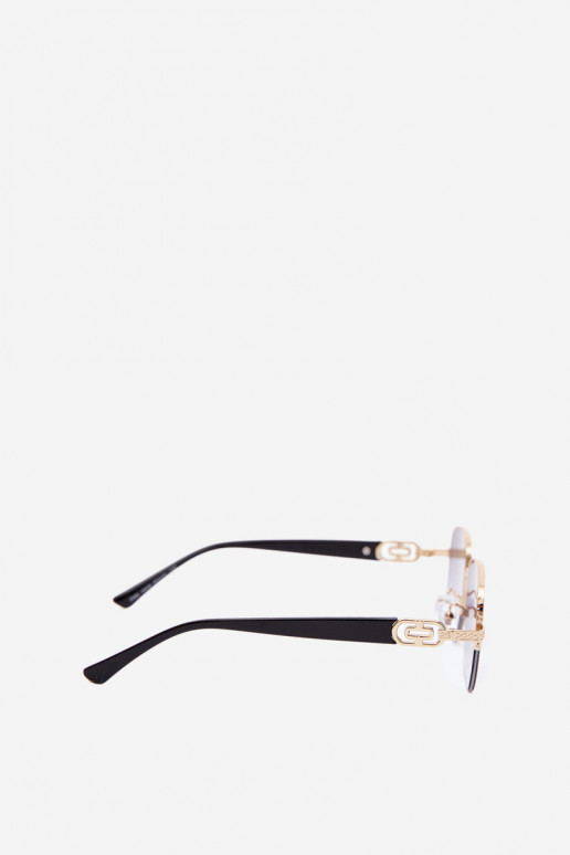 Lunettes de soleil avec monture fine et filtre UV, or-noir