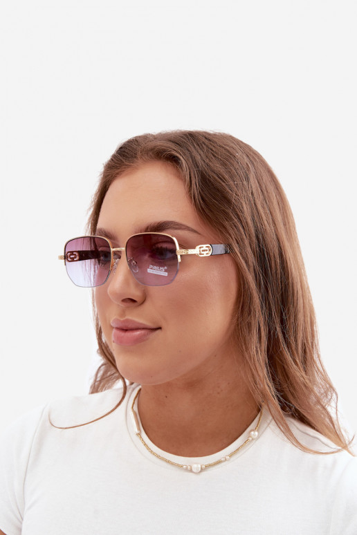 Lunettes de soleil avec monture fine et filtre UV, violet
