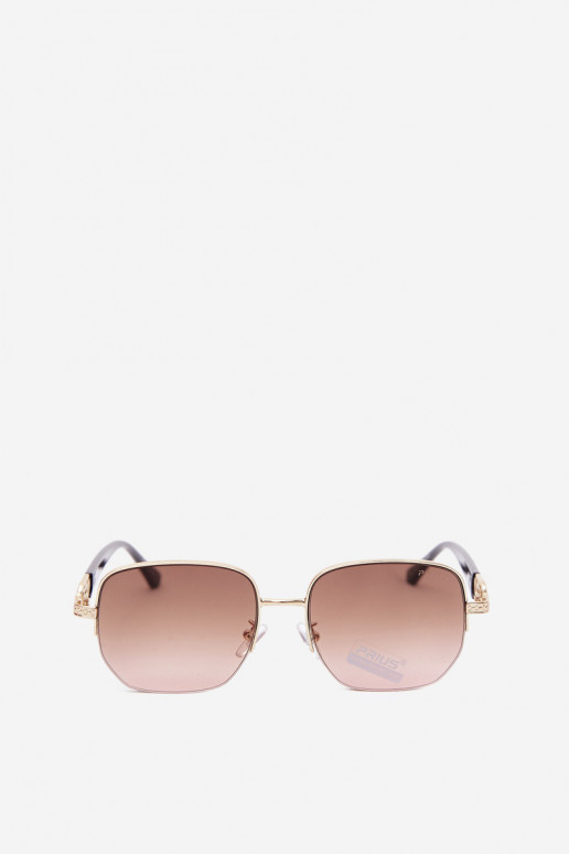 Lunettes de soleil avec monture fine et filtre UV, rose