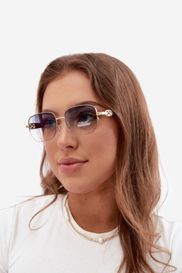 Lunettes de soleil avec monture fine et filtre UV, bleu