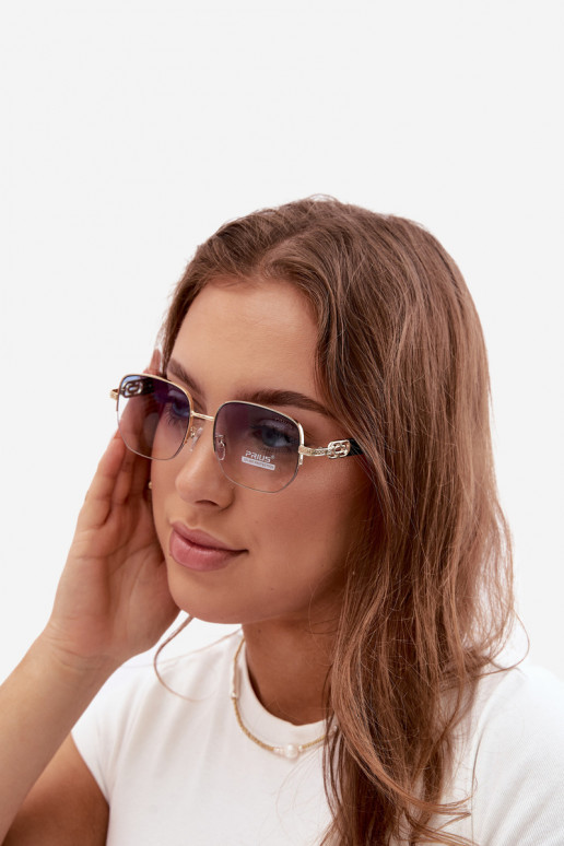 Lunettes de soleil avec monture fine et filtre UV, bleu