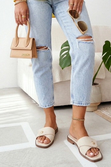 Sabots élégants bruns pour femmes avec embellissement Prudence 2