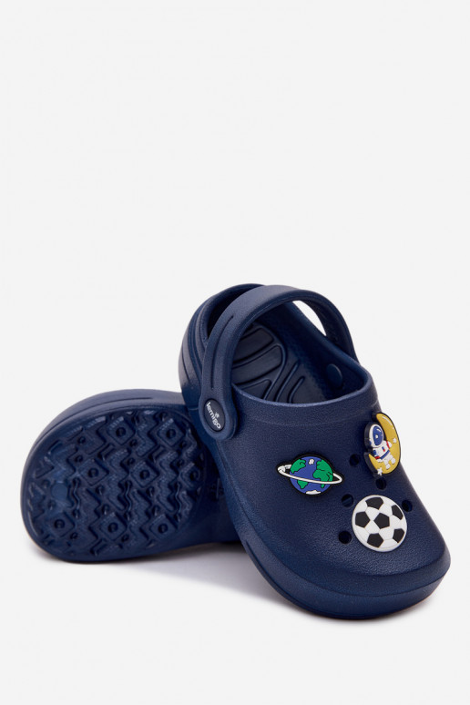 Sabots légers pour garçons bleu foncé avec boucles LEMIGO COSMO