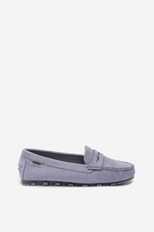 Mocassins plats en faux daim bleu Galadriel