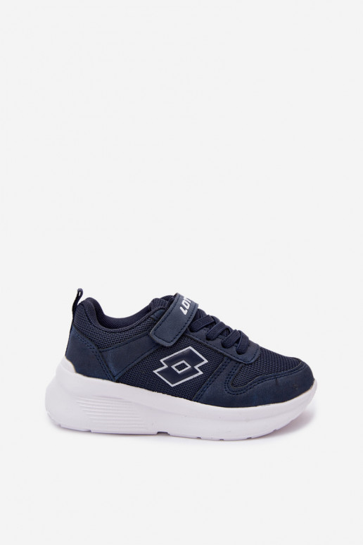 Baskets pour enfants avec Velcro LOTTO SOBRIO 2601570K bleu foncé