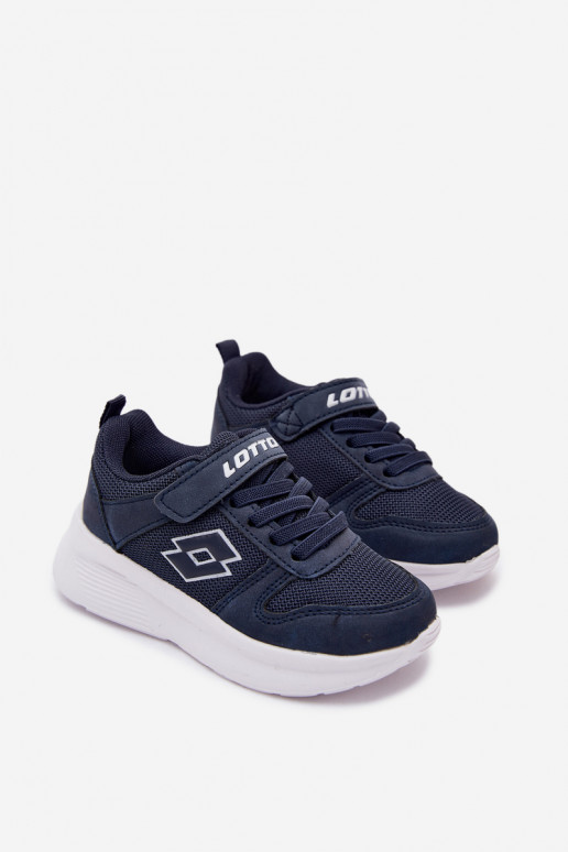 Baskets pour enfants avec Velcro LOTTO SOBRIO 2601570K bleu foncé