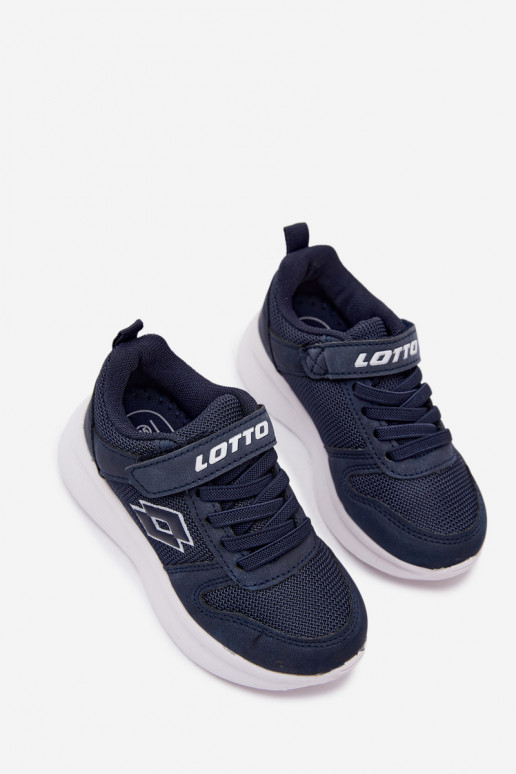 Baskets pour enfants avec Velcro LOTTO SOBRIO 2601570K bleu foncé