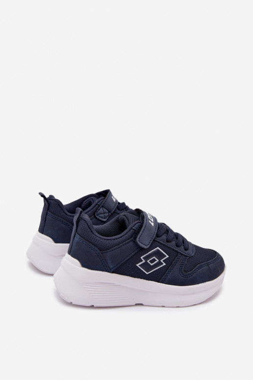 Baskets pour enfants avec Velcro LOTTO SOBRIO 2601570K bleu foncé