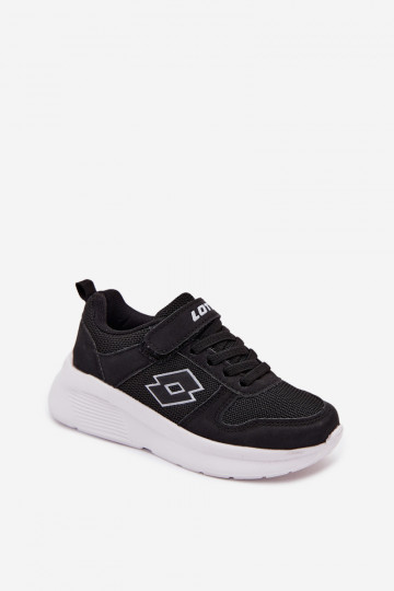 Baskets pour enfants avec Velcro LOTTO SOBRIO 2601570K noires
