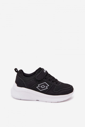Baskets pour enfants avec Velcro LOTTO SOBRIO 2601570K noires 2