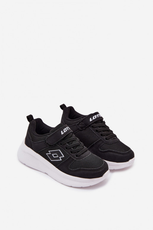 Baskets pour enfants avec Velcro LOTTO SOBRIO 2601570K noires
