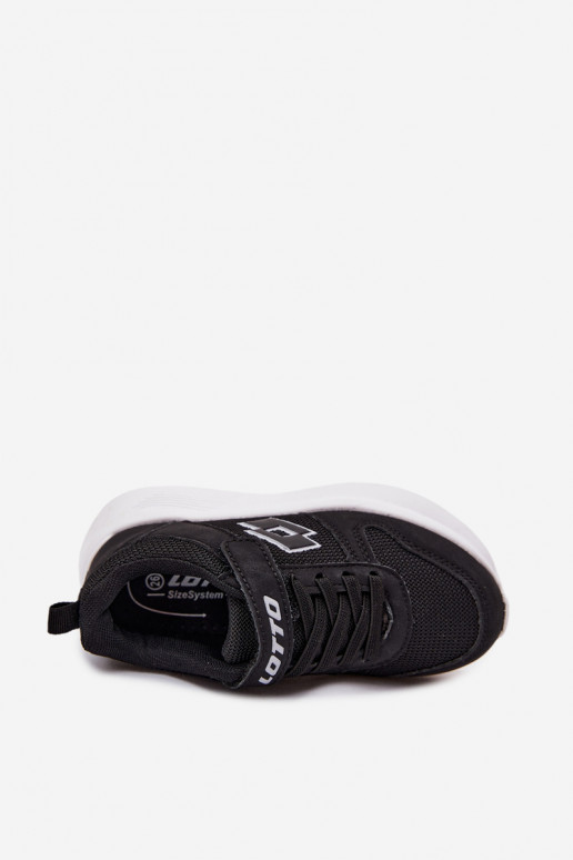 Baskets pour enfants avec Velcro LOTTO SOBRIO 2601570K noires