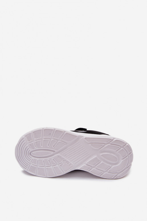 Baskets pour enfants avec Velcro LOTTO SOBRIO 2601570K noires