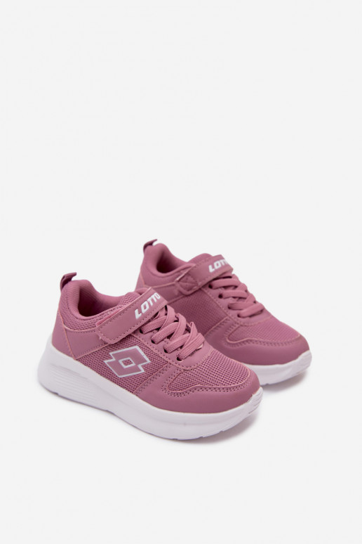 Baskets pour enfants avec Velcro LOTTO SOBRIO 2601570K roses