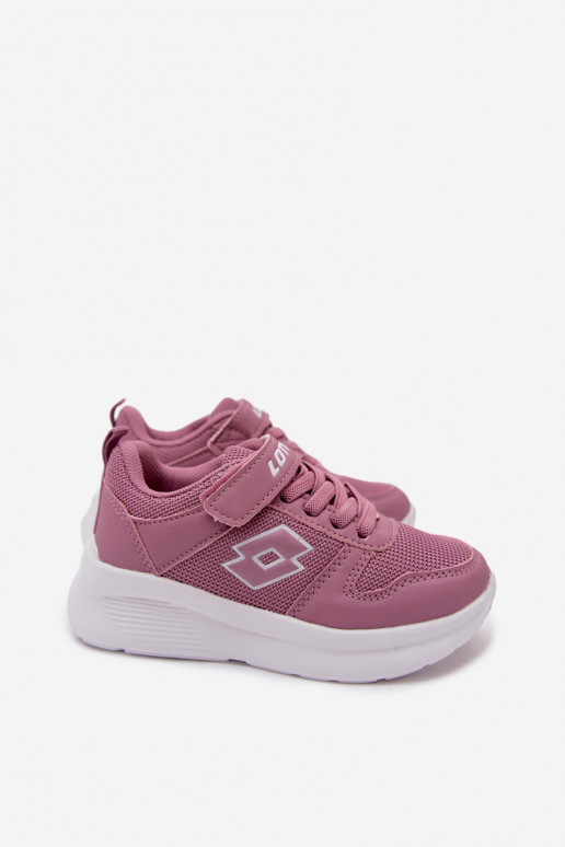 Baskets pour enfants avec Velcro LOTTO SOBRIO 2601570K roses