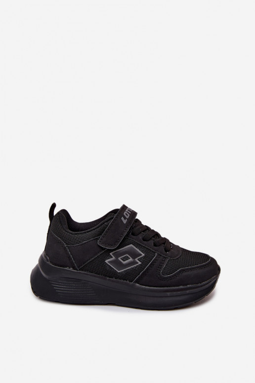 Baskets pour enfants avec Velcro LOTTO SOBRIO 2601571K noires